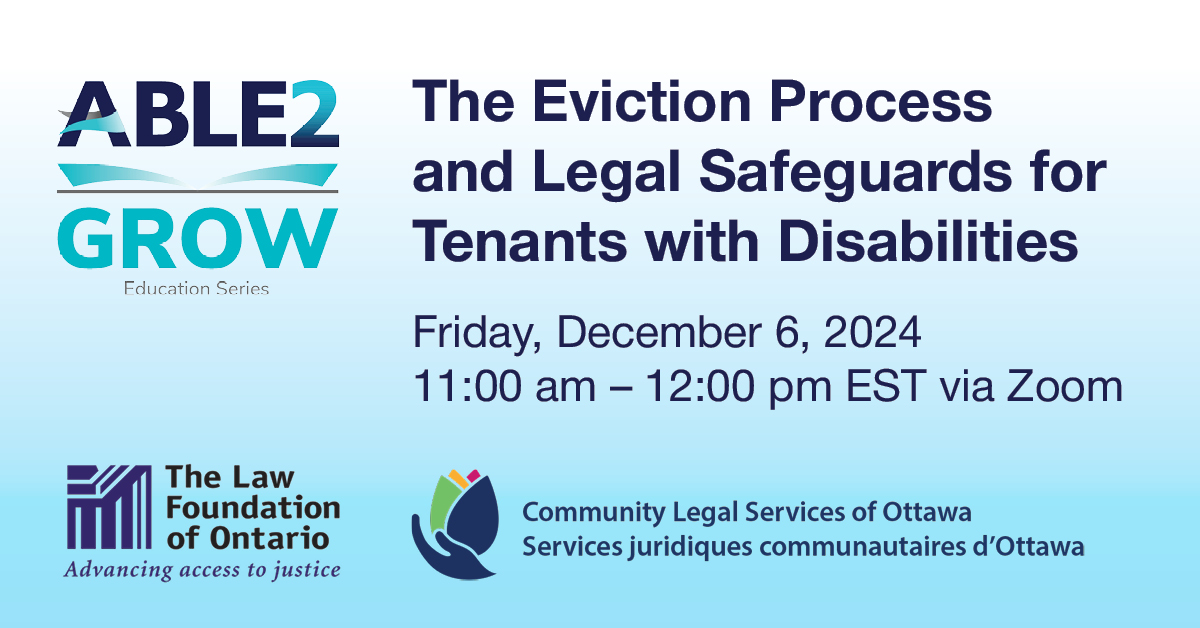 GROW: The Eviction Process and Legal Safeguards for Tenants with Disabilities